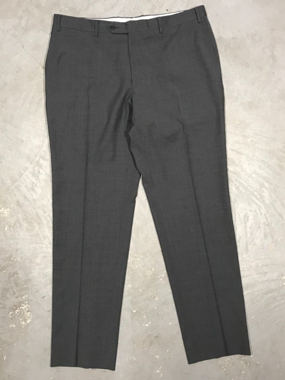 Canali Dress Pants "Impeccable" Wool Trousers Made in Italy Sharkskin Grey 36x29
